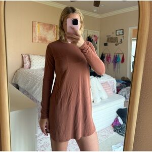 Abercrombie & Fitch Rust Long Sleeve Dress